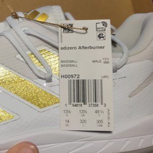 ADIZERO AFTERBURNER 8 CLEATS - SIZE 14